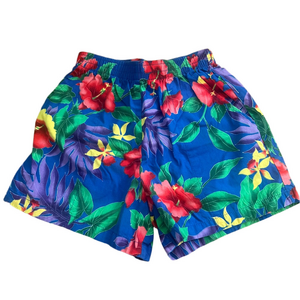 Vintage Kids Howie Hawaiian 100% Cotton Printer Elastic Waist Shorts Size 6
